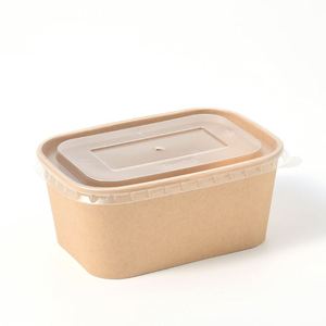Kraft Paper Bowl With Lid Custom Printed Disposable <b>Soup</b> Food <b>Container</b> Takeaway Packaging Solution - Product Image 4
