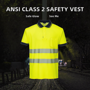 Gilet de sécurité SMASYS T180 en polyester fluorescent jaune réfléchissant, classe 2 ANSI, imperméable, taille S, avec logo personnalisé et design de col - Product Image 2