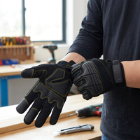 Gants de mécanicien robustes HAIYI OEM avec sangle de poignet réglable, protection UV, doigts entiers, imperméables, pour le cyclisme et les activités de plein air, unisexe