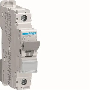Interruttore Automatico Miniaturizzato Hager 63A 1P Curva C 15kA per Protezione Elettrica - Product Image 1
