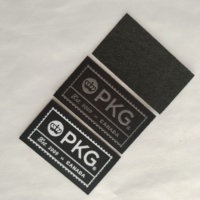 Étiquettes de luxe en coton pour vêtements, pliées à haute densité, avec logo de marque personnalisé, taille sur mesure, tissées, thermocollantes pour vêtements