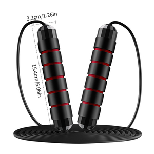 Chất lượng cao có thể điều chỉnh chiều dài jump <span class=keywords><strong>rope</strong></span> thoải mái grip Kết cấu bọt Grips xử lý Skip <span class=keywords><strong>Rope</strong></span> cho tập thể dục tập thể dục tập thể dục - Product Image 5