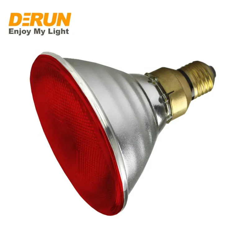 CE RoHS 75W 100W 150W lampade alogene impermeabile PAR38 110V 220V E26 E27 lampadina alogena rossa gialla trasparente per riscaldamento, HAL-PAR