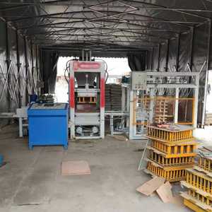 mesin cetak bata beton qyj3-15 bekas, sistem interlocking, blok berongga, diesel, hidrolik, untuk pembuatan blok - Product Image 4