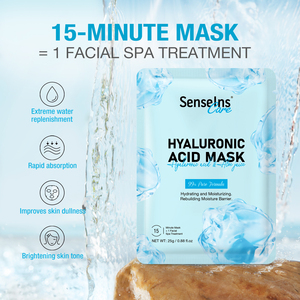 Masque facial en feuille d'acide hyaluronique OEM ODM sous marque privée, hydratant et nourrissant, format voyage pour femmes - Product Image 4