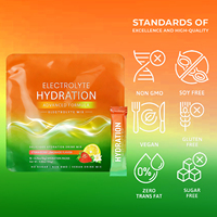 WELLBODY Poudre d'électrolytes pour adultes Boisson d'hydratation sportive Extrait de fruits naturels 10-19g de protéines Saveur personnalisée pour la force musculaire