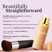 Fond de Teint Liquide Hydratant et Éclaircissant à Changement de Couleur, Waterproof, SPF 15, Contrôle du Sébum, Marque Privée