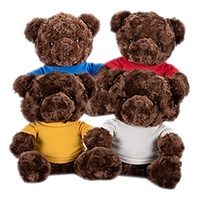 Jouet en peluche classique en coton PP 30 cm Ours en peluche avec t-shirt blanc Logo personnalisé pour souvenirs d'entreprise