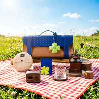 Coffret Cadeau Personnalisé Écoresponsable Premium : Sac Fourre-tout en Liège + Haut-parleur en Bois + Moulin à Café en Acier Inoxydable + Tasse + Cadeau de Fêtes