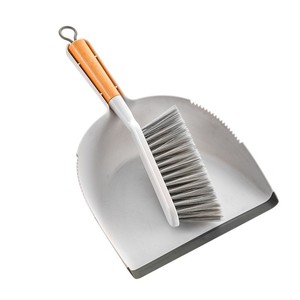 Sunshine White Plastic Dustpan with Convenient Bamboo Handle Brush Set for Kitchen and Baby <strong>Cleaning</strong> Nice Style <strong>Caddy</strong> - Product Image 1