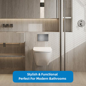 Placa <span class=keywords><strong>de</strong></span> Descarga para Inodoro Kidoir Gris Pistola con Botones Dobles, Diseño Moderno Ecológico, <span class=keywords><strong>Cisterna</strong></span> Oculta Cuadrada para Baño - Product Image 5