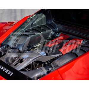 Versión superior para 488 Prepreg juego de cubierta de Bahía de motor de fibra de carbono para Ferrari 488 GTB - Product Image 3