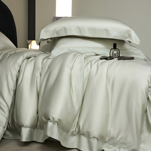 <span class=keywords><strong>2025</strong></span> <span class=keywords><strong>New</strong></span> 100S Đôi Sợi Lyocell Rắn Màu Bốn Mảnh Giường Đặt Nữ Hoàng Vua Kích Thước Chăn Bìa Tấm Ga Giường Bốn Mảnh Bộ Đồ Giường Bộ - Product Image 6