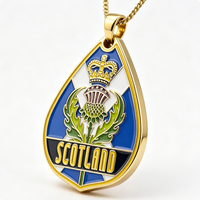 Pin de Élite Moderno y Tradicional con Emblema de Cardo, Chapado en Oro, Esmalte Duro, Forma Irregular, Souvenir Patriótico de Aleación de Zinc