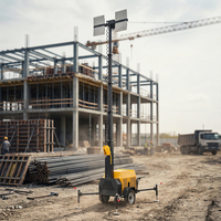 Tour d'éclairage LED de haute qualité, mobile et portable, pour chantier de construction, éclairage nocturne extérieur