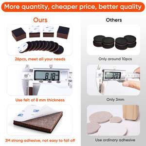 Đồ Nội Thất Gỗ Bảo Vệ Sàn Tự Dính Chống Trượt Đồ Nội Thất Pads Không Trượt Đồ Nội Thất Cao Su Grippers - Product Image 4