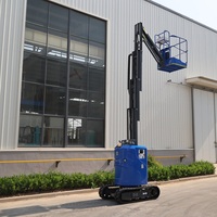 Machine de levage électrique à batterie, mini nacelle élévatrice, nacelle élévatrice à mât vertical unique pour travaux en hauteur