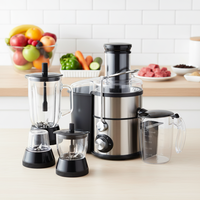 Blender multifonction 4 en 1 avec moteur 1000W, lames en acier inoxydable, pot en verre - Utilisation domestique et commerciale