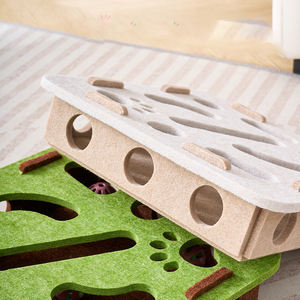 Chat Puzzle Jouet Feutre Puzzle Boîte Chat Exercice Jouet Avec Balle Intérieur Sports Divertissement Chasse Chat Jouets Divertissement Fournitures - Product Image 3