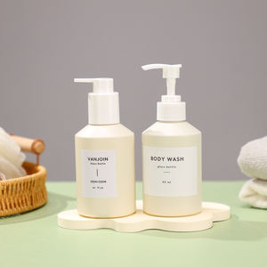 Botella de Vidrio de 200 ml con Hombro Inclinado, Color Beige, para Jabón de Manos, Ecológica, de Lujo, Vacía, para Uso en el Baño - Product Image 5