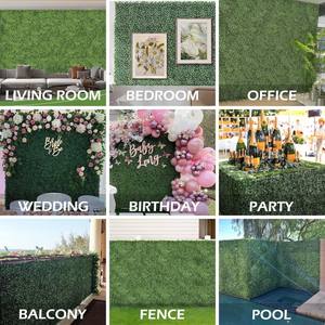 แผ่นพลาสติกกันรังสียูวีสำหรับทำรั้วต้นไม้ประดิษฐ์ วัสดุพลาสติกสำหรับตกแต่งผนังสีเขียวแนวตั้งกลางแจ้ง แผ่นหญ้าปลูกสำเร็จรูป - Product Image 6