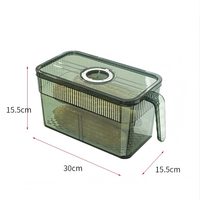 Boîtes de rangement alimentaire en PET transparentes empilables pour la cuisine, organiseur de réfrigérateur, conteneur d'organisation pour réfrigérateur