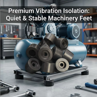 Patins anti-vibrations NBR robustes sur mesure avec service de découpe pour compresseurs d'air et machines