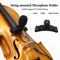 Support de microphone en silicone souple pour violon et violoncelle, clip de fixation pour cordes, absorption des vibrations, accessoire pour micro à condensateur filaire