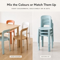 Chaise de salle à manger en plastique nordique, chaise empilable à dossier arqué coloré pour la cuisine et la maison
