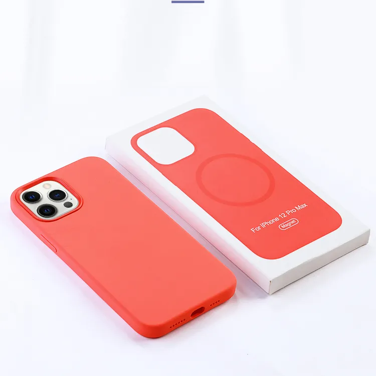 1:1 Original Liquid Silicone Case Mag safing Wireless Charging Magnetische Telefon abdeckung für Apple iPhone Series Bag