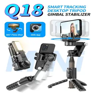 Neuer intelligenter Desktop-Gimbal-Stativ Stabilisator Handy Aluminium Digitalkamera OEM faltbarer Selfie-Stick universelles Mobiltelefon Q18