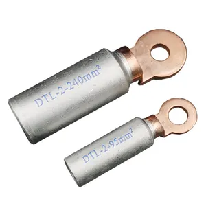 DTL-2 Heavy Duty Wire Lugs Battery Cable Ends Bare Copper Eyelets 70mm 240mm Tubular Ring Terminal Connectors lug