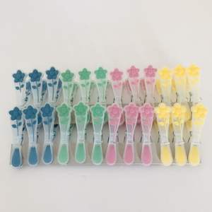 Pinces suspendues en plastique cintres supports pinces à linge <span class=keywords><strong>pour</strong></span> linge ligne de lavage pinces à serviettes 24 pièces <span class=keywords><strong>pince</strong></span> à linge en plastique - Product Image 2