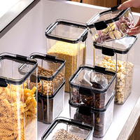 Boîte de rangement hermétique transparente pour la cuisine Récipient en plastique pour le stockage des aliments avec couvercle