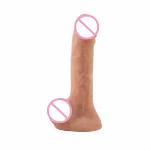 7英寸逼真的硅胶假阳具单密度阴茎，带充血的女孩性玩具