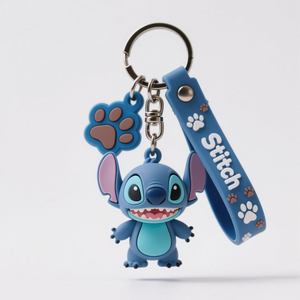 New Design Stitch Keychains Cute Cartoon 3d Movie Characters Stitch Pvc Rubber Figure Keychains