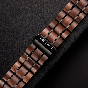 Cinturino in Legno Naturale con Logo Personalizzato, Bracciale in Noce all'Ingrosso, Cinturino Smart in Legno per <span class=keywords><strong>Apple</strong></span> <span class=keywords><strong>Watch</strong></span> Compatibile con iWatch - Product Image 5