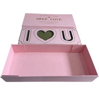 Vente en gros de boîtes à fleurs de luxe avec couvercle et base maman je t'aime boîte cadeau pliable en papier noir rose pour fleurs