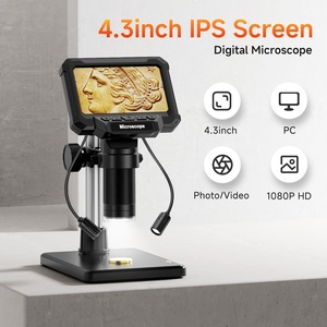 4.3'' IPS Display 8 LEDs 10MP Resolution Video <strong>Microscope</strong> With <strong>LCD</strong> Lens Digital <strong>Microscope</strong> - Product Image 3