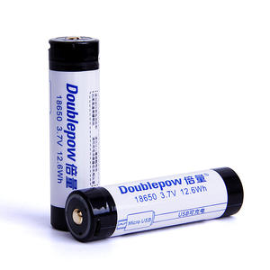 Protected rechargeable <span class=keywords><strong>3</strong></span>,7 V 3400 mAh 18650 li-ion battery with USB port - Product Image 1
