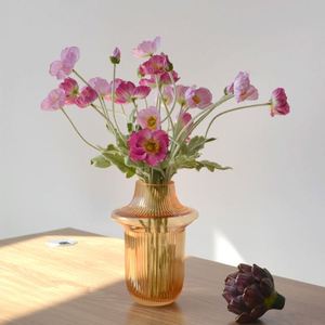 Venta al por Mayor de Jarrones Decorativos para el Hogar con Diseño Nuevo y Personalizado, 4 Ramas de Flores de Seda, Flor de Amapola Artificial para Decoración de Bodas - Product Image 6