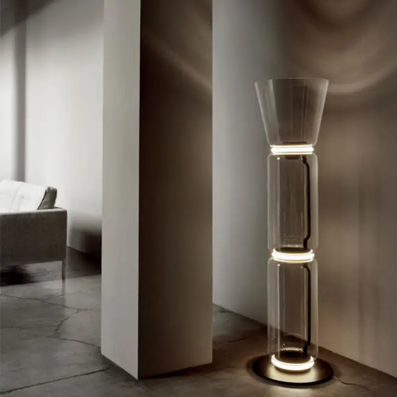 Moderne Glas Stehlampe Kunst Cafe Villa Hotel Schlafzimmer LED dimmbare dekorative LED Boden beleuchtung