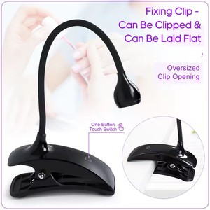 Led Nail Lights Dryer UV Lamp Ultraviolet Flexible Clip-On <b>Desk</b> <b>Mini</b> USB UV Gel Curing <b>Desk</b> Lamp Manicure Pedicure Salon Tools - Product Image 4