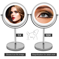 Dernière 2021 miroir de maquillage Grossissant Portable Rechargeable Intelligente maquillage Coiffeuse Led Miroir de Maquillage avec La Lumière