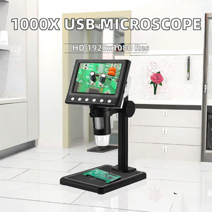 كاميرا فحص محمولة محمولة باليد بحجم 1000X تكبير بشاشة USB مع ضوء LED من شركة تصنيع المعدات الأصلية للجلد ميكروسكوبيو - Product Image 2