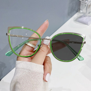 Gafas de Sol Fotocromáticas con Protección Anti-Luz <span class=keywords><strong>Azul</strong></span> y Montura Metálica, Modelo Ojo de Gato, Novedad 2026, Gafas de Moda para Mujer - Product Image 5