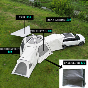 <span class=keywords><strong>Tente</strong></span> de toit arrière pour SUV <span class=keywords><strong>4x4</strong></span> tout-terrain, camping estival en plein air, avec une chambre, tissu Oxford imperméable, capacité de 8 à 20 personnes - Product Image 3