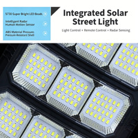 Lampadaire solaire tout-en-un Highway Outdoor 400W avec télécommande, étanche IP65, LED à commande tactile automatique