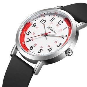 Montre médicale pour infirmières, médecins, professionnels, étudiants, facile à lire, quartz, étanche, alliage, verre, bracelet en silicone, doux, respirant - Product Image 6