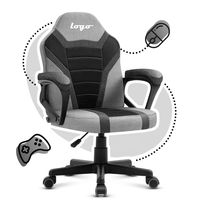 Chaises de jeu vidéo pour enfants en tissu pour filles chaise d'ordinateur pivotante rose chaise de bureau confortable à hauteur réglable avec roues